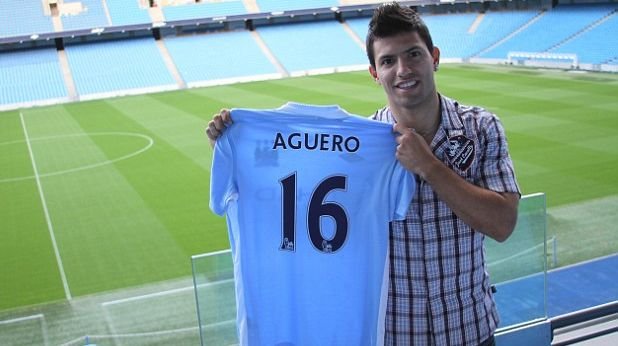 Преди Стърлинг рекордният трансфер бе Серхио Агуеро, взет за 38 милиона лири от Атлетико през 2011-а.