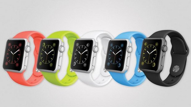 Спортният кейс на часовника и вариантите на гумената верижка.За разлика от Apple Watch, този вариант има едва 10 опции, но за сметка на това всички от тях ги има и в двата размера - 32мм и 42мм. 5 цвята на верижките и избор между сив и сребърен цвят на тялото. Стъклото на алуминиевия часовник е защитено от подсилено Ion-X glass.