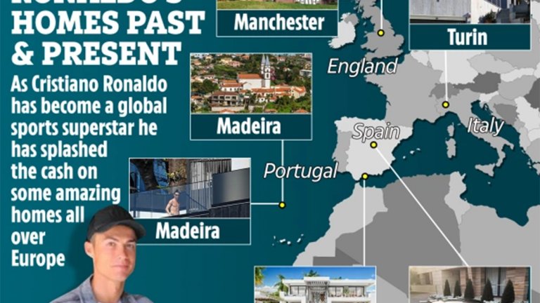 Къщите на Роналдо през годините: От скромното начало в Мадейра до палатите