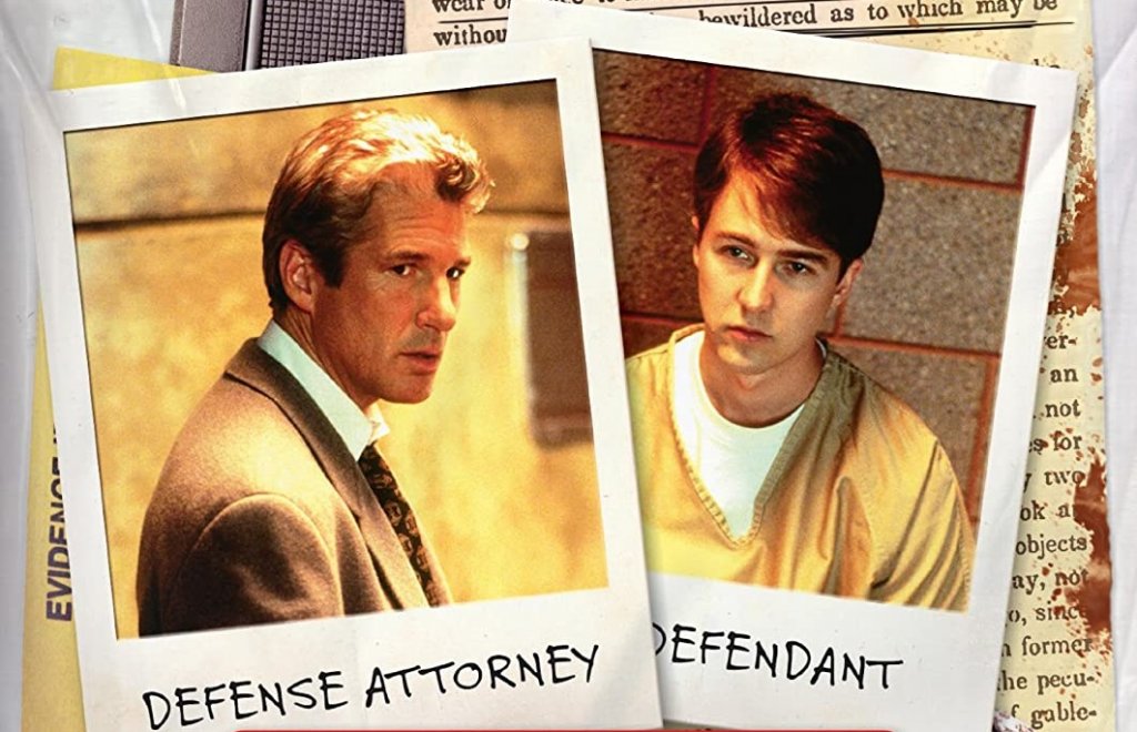 Primal Fear / "Първичен страх" 
И докато сме на вълна супер добрите трилъри, "Първичен страх" е нещо, което впечатлява. Ричард Гиър тук е безскрупулен адвокат, който ще направи всичко за пари и слава. Той се захваща със защитата на беден младеж с умствени отклонения (Едуард Нортън), заловен за убийството на местен архиепископ. Този случай обаче ще разкрие твърде много мръсни тайни и корупция, които ще го накарат да се чуди дали не е направил погрешен избор. Ако "Първичен страх" не ви е достатъчен, още заслужаващи си да се споменат в тази насока са култовите The Firm с Том Круз, Along Came The Spider с Морган Фрийман и поредно заглавие с Антъни Хопкинс - Solace.