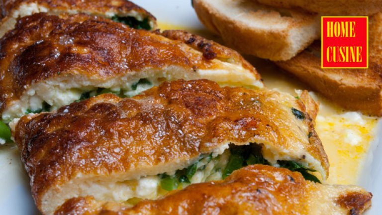 Омлет със спанак и козе сирене