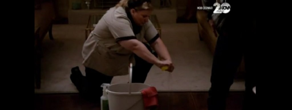 „Подли камериерки“: „Господари на ефира“ през май ни напомниха, че за кратко в един от епизодите на сериала се появява Олга – възпълна камериерка, която някога е била тлъскачка на гюле в България.