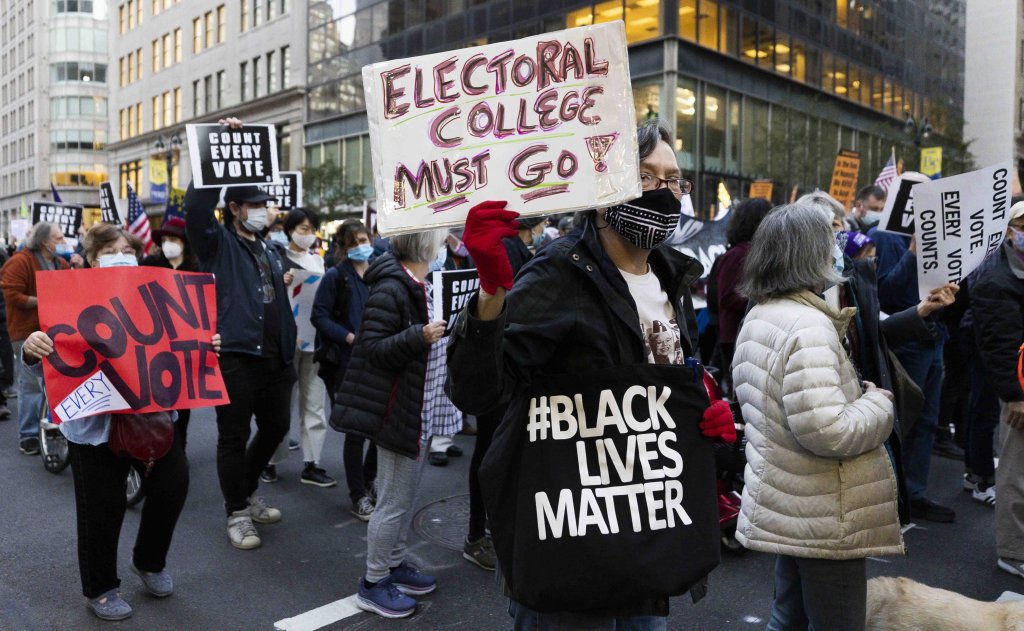 Протестиращи от движението Black Lives Matter в Ню Йорк