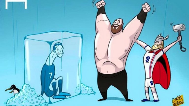 Роналдо бе "замразен" срещу Исландия