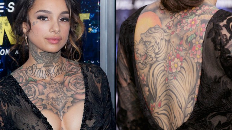 Само малка част от татуировките по тялото на Клео