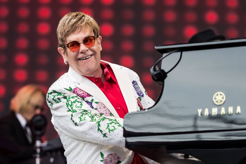 Elton John Performs at the Twickenham Stoop