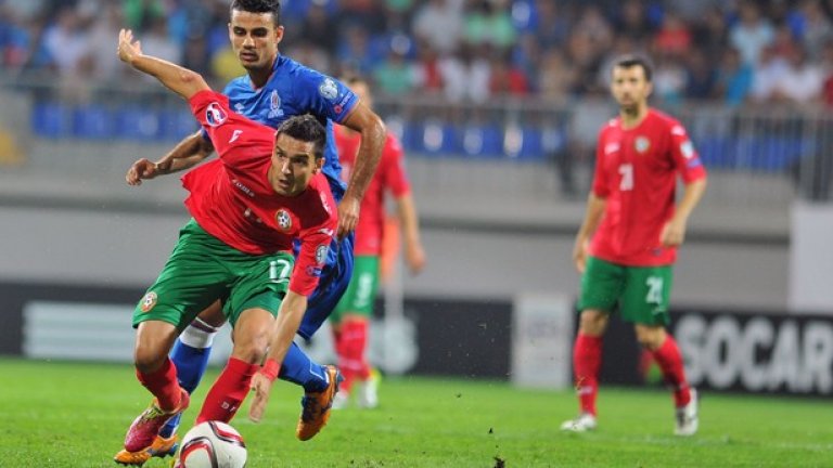 Стартът.
Бихме трудно в Азербайджан през септември 2014-а и тръгнахме с три точки - 2:1. И имахме надежди.