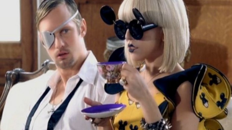 Александър Скарсгард 
Видеото към "Paparazzi" е спорно по много параграфи, но едно е сигурно - Скарсгард изглежда доста добре, дори и в ролята на насилник и евентуален убиец. Той успява да бутне Гага от балкон, но след известно време получава горчиво (буквално и преносно) отмъщение. 
Клипът е обект и на много спекулации, защото някои смятат, че пресъздава момента, в който Лейди Гага бута своя конкурентка от покрива на хотел, за да вземе самоличността й и да успее в музиката.