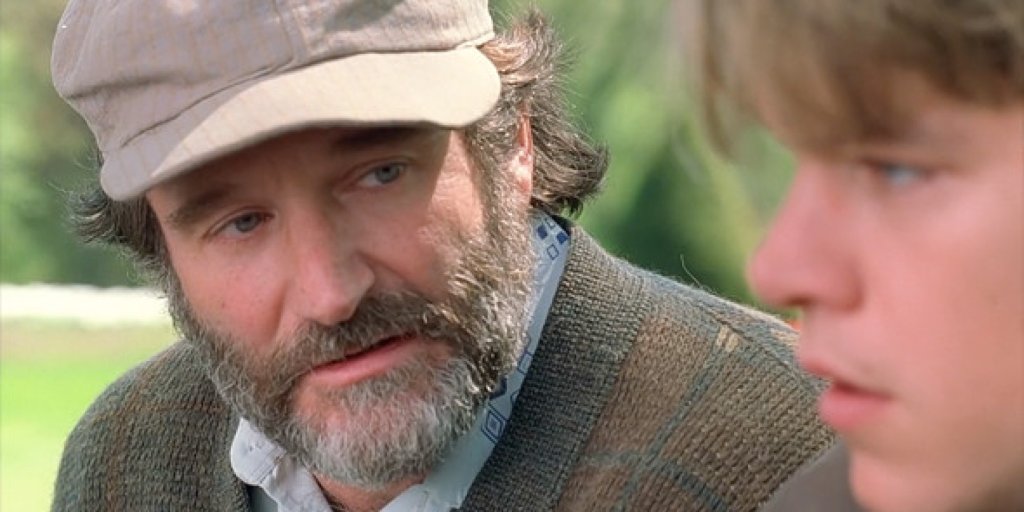 \"Добрият Уил Хънтинг\" (Good Will Hunting, 1997)
За ролята си тук, Уилямс получава Оскар за най-добра поддържаща роля, но не това е най-важното - с Оскари или без, какво значение има? Персонажът е терапевт, който помага на самоук гений да овладее ту