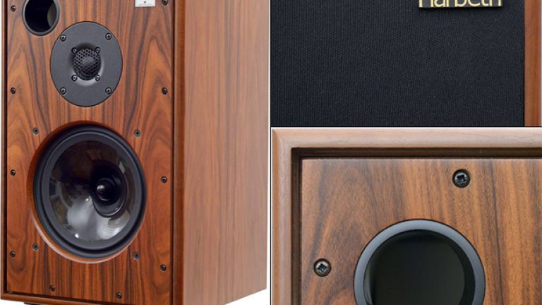 В сравнение с други (ще видите по-нататък) тонколоните на  Harbeth  са сравнително малки - концепцията на Alan Shaw (зад всяко постижение винаги стои един човек), е че резонансът и вибрациите могат да се контролират само в малък обем. Harbeth се цени особено в средите, които слушат винил и лампови усилватели. Цената на 30.1 е 3400 евро, на по големия модел - около 9300
