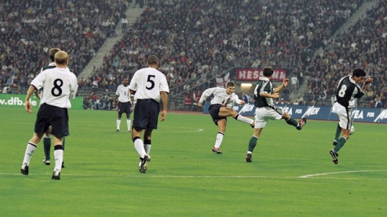 Този гол срещу Германия остава и най-паметен за Джерард в екипа на родината му.