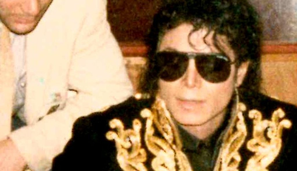 Michael Jackson signing posters at the 'We Are The World recording