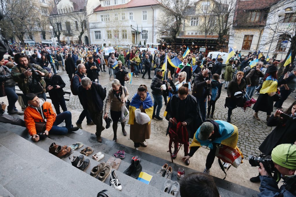 Протест в София в подкрепа на Украйна: "Не сме неутрални"