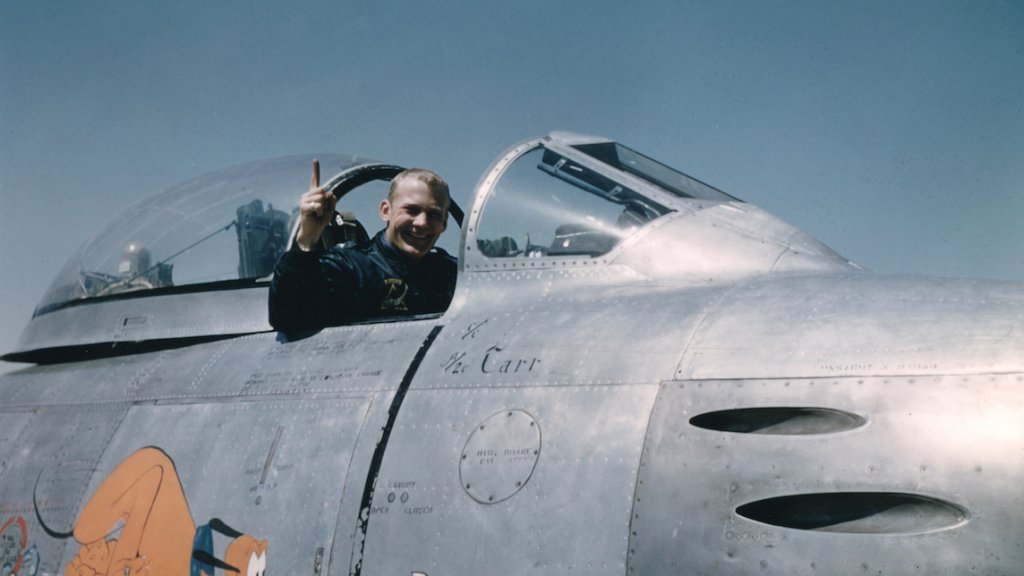 Buzz_Aldrin_in_the_cockpit_of_an_F-86_Sabre