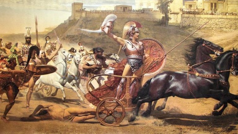 10. "Илиада" - Омир (VIII век пр. Хр.)
Историята за вечната война на хората - за гнева и болката, за загубите, които подтикват хората да действат срещу самите себе си. "Илиада" и въобще легендата за Троянската война успяват да се запазят и до днес в културния център на Запада. Те са вдъхновители на Александър Велики, на древния Рим и неговите велики пълководци, на модерното разбиране за трагедия, ако щете. Илиада също така развива литературната представа за поведението на боговете като за отражение на човечеството, като текущ коментар за човешката страст и раздразнение.
