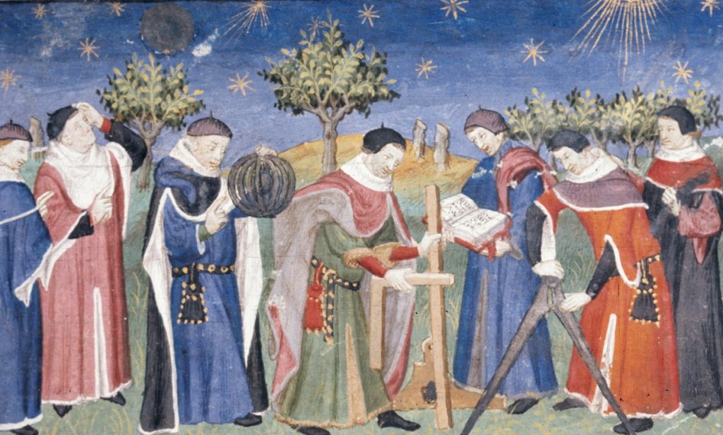 Studying_astronomy_and_geometry