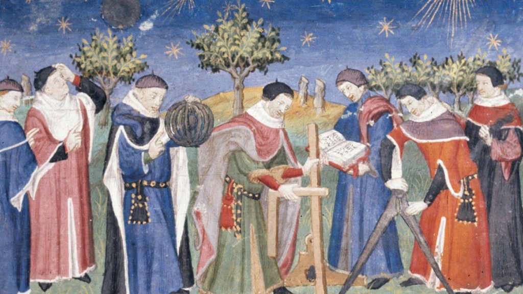 Studying_astronomy_and_geometry