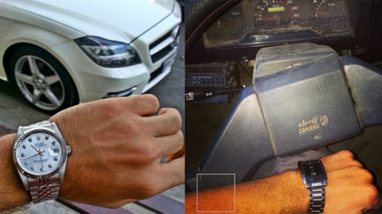 Вместо BMW - местната марка Zamyad и вместо Rolex - китайски часовник