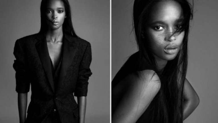 При Yves Saint Laurent на подиума излезе само една тъмнокожа моделка: Мариени Пасибле, изключително красива гражданка на Доминиканската република...