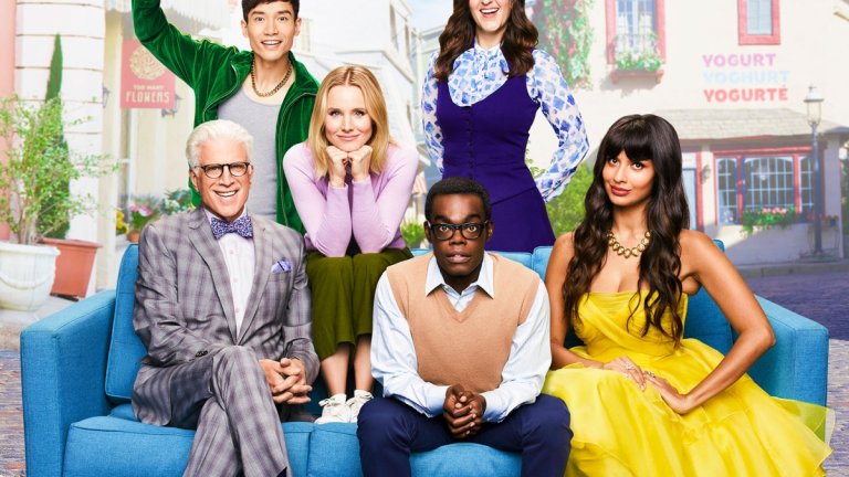 “На по-добро място” (The Good Place)
“На по-добро място” е лека комедия, която в същото време задава сериозни въпроси -  как човек може да поправи старите си грешки и може ли да заличи злото от изживения си живот, за да си заслужи място в Рая. 
В главната роля на историята е Елинор Шелстроп (Кристен Бел), която след смъртта си попада в квартал на Рая. Посрещната е от приветливия Майкъл (Тед Дансън) - създателят на утопичното кътче, в което хората могат да летят и да хапват замразен йогурт по цял ден. Елинор бързо разбира, че е попаднала в този райски квартал по грешка, тъй като през живота си се е държала отвратително с хората и е навредила повече, отколкото е помогнала. Но се опитва да скрие истината и да поправи миналото си, преди някой да е открил пропуска и да я изпрати в Ада.