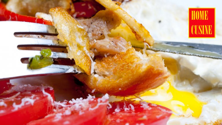 Сандвич със свинско и зеленчуци