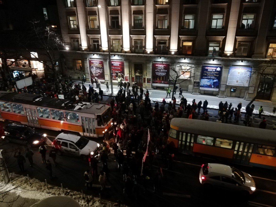 Протест за Пирин затвори за движение бул. "Дондуков"