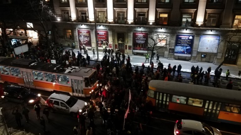 Протест за Пирин затвори за движение бул. "Дондуков"