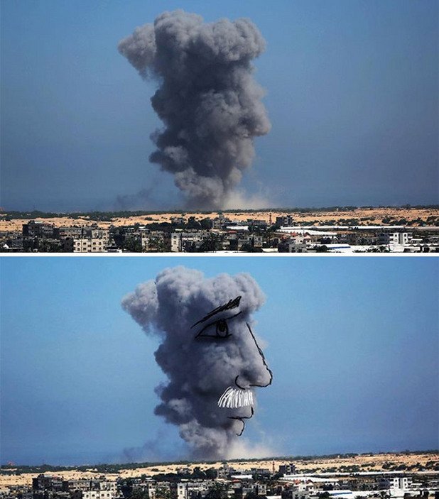 Лицето на възрастен мъж, който гледа на изток - Белал Халед (Belal Khaled)