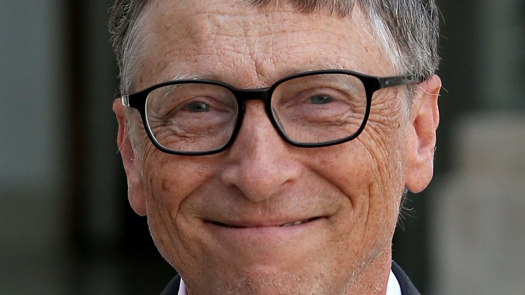 French President Francois Hollande Receives Bill Gates At Elysee Palace