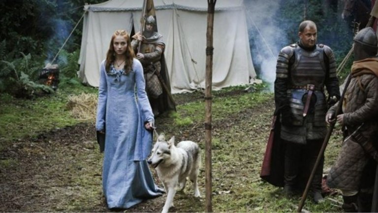 Щастлива развръзка за Лейди
Един от най-сърцераздирателните моменти в първия сезон на сериала е този, в който Нед Старк (Шон Бийн) убива Лейди - кучето на дъщеря си Санса (Софи Търнър) по поръчение на кралица Церсей (Лина Хийди). И ако Нед осигурява на кучето бърза смърт във филма, в реалността Софи Търнър осиновява екранния си домашен любимец.