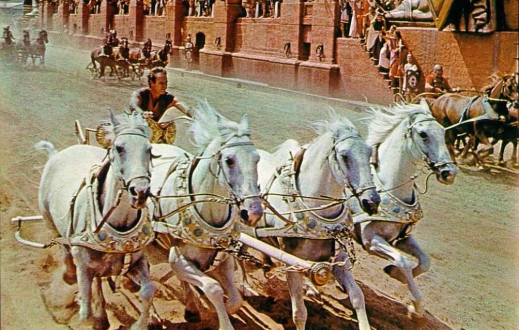 “Бен-Хур” (1959) 
Състезания с коне, античност и пеичност. 