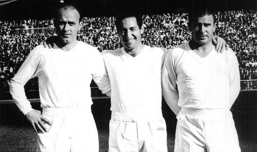 Първото велико трио на Реал Мадрид: Алфредо Ди Стефано, Пако Хенто и Ференц Пушкаш