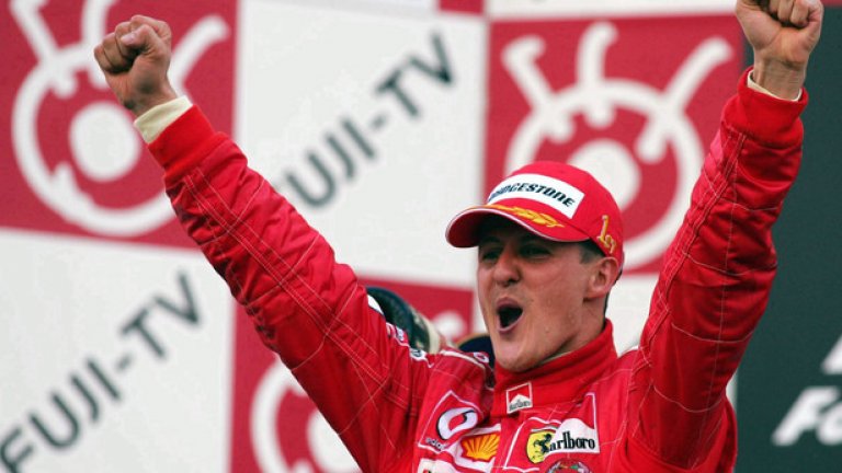 Най-големите му успехи дойдоха с Ferrari - пет поредни световни титли