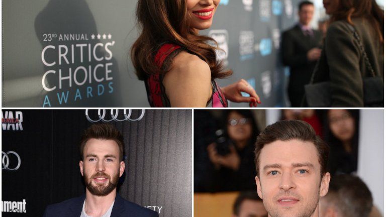 Крис Евънс и Джъстин Тимбърлейк (Джесика Бийл)