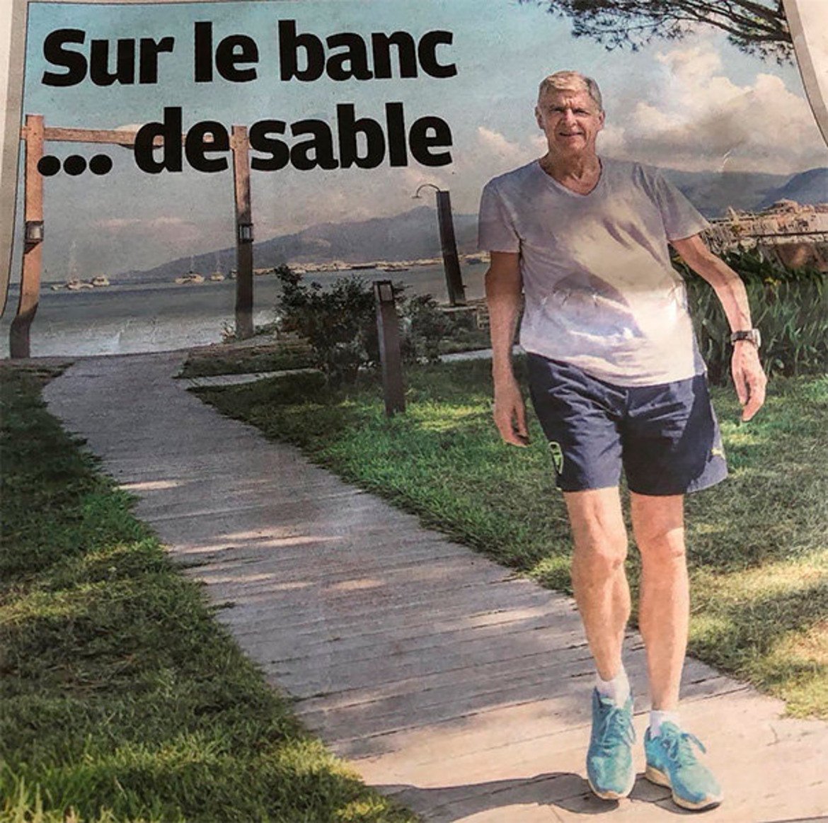 В августовски брой на вестник Corse Matin той бе с къси панталони на лондончани.