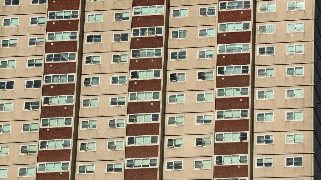 General Views Of High Rise Tower Blocks In Melbourne