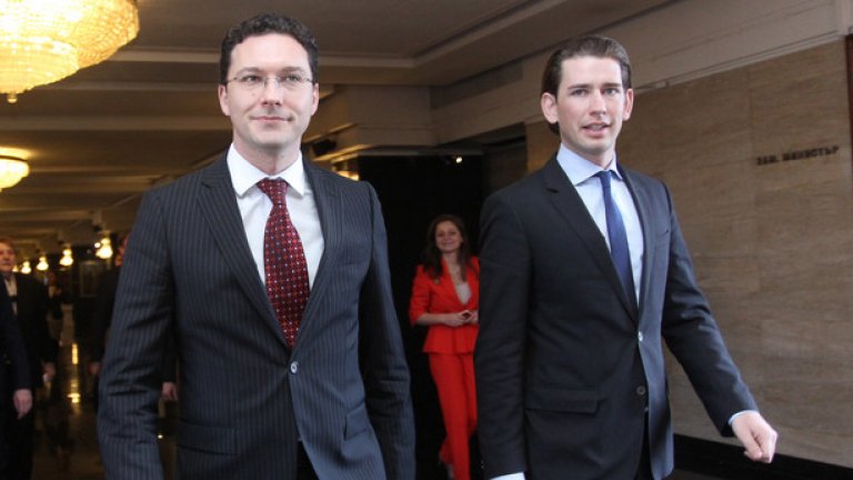 Българският външен министър Даниел Митов и австрийският му колега Себастиан Курц 