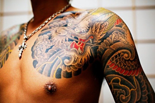 Истинска татуйровка в стил "якудза"