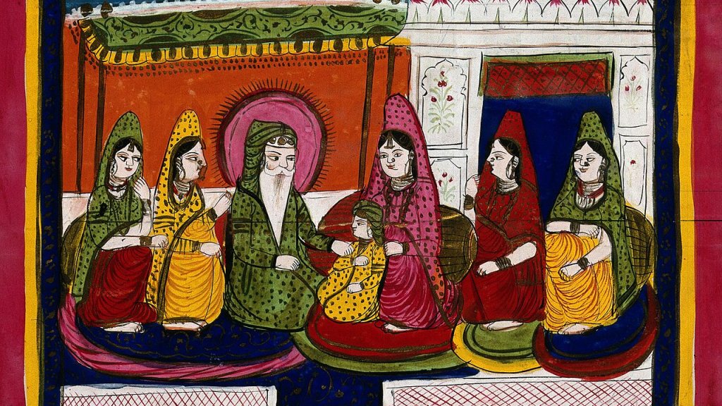 Maharaja_Ranjit_Singh_with_wives_Wellcome_V0045197
