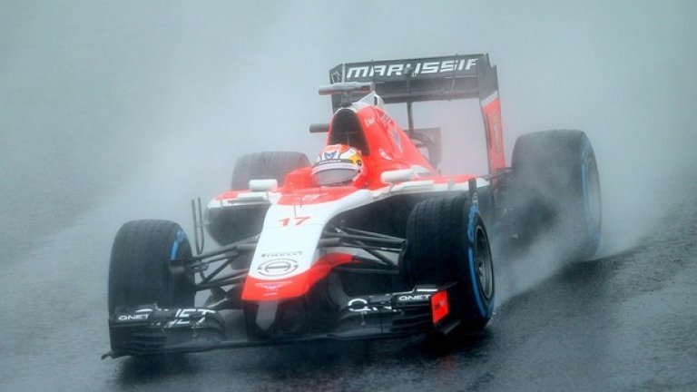 Бианки на пистата "Сузука" малко преди да катастрофира в Гран при на Япония
