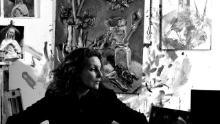 Joanna Danovska in her atelier