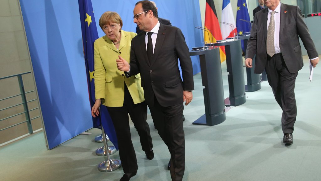 Merkel, Hollande And Juncker Meet Over Greece Crisis