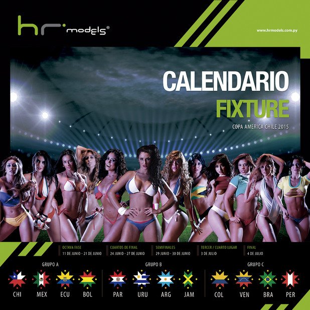 HR Models създаде секси календар на турнира. Вижте пламенната подкрепа за 12-те отбора на Копа Америка...