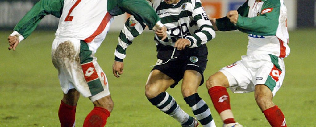 Това е Кристиано в началото на професионалната му кариера като играч на Спортинг Лисабон.