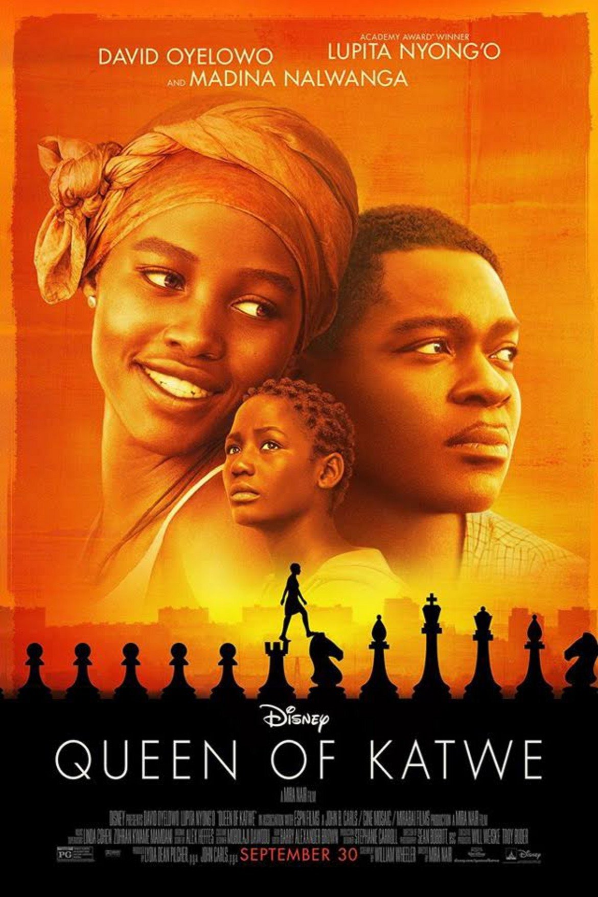 Queen of Katwe, 2016
В основата на сюжета е едно младо момиче от Уганда с безграничен талант. Девойката е самороден талант в шахмата, а целта й е да стане световен шампион. Във филма участва Лупита Нионго, а лентата заслужава дори по-висока оценка от 7.4, колокото има срещу името си в IMDB.
