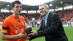 Мицански получи наградата за футболист на месец март в полското първенство