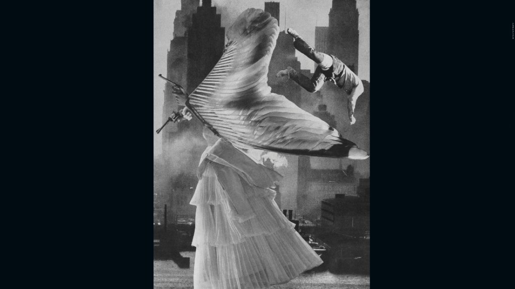 A Trait Angel (1954): Тошиоко Окануе учи модна илюстрация, когато насочва вниманието си към създаването на сюрреалистични колажи