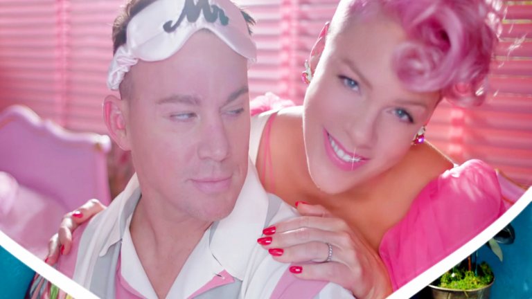 Чанинг Тейтъм 
Нищо не подхожда на подобен иронично захаросан видеоклип повече, отколкото Чанинг Тейтъм. Заглавието на песента - "Beautiful Trauma"- и перфектната хореография само допълват картинката.