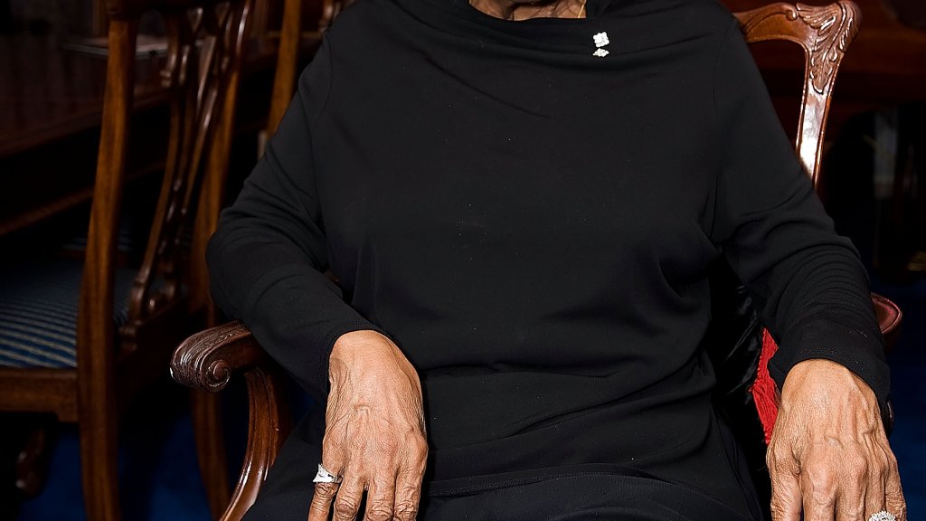 Dr. Maya Angelou Honored By The Michael Jackson Tribute Portrait