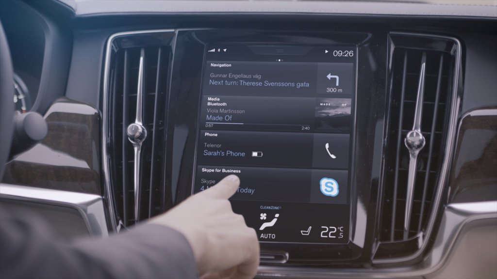 Skype for Business in car app